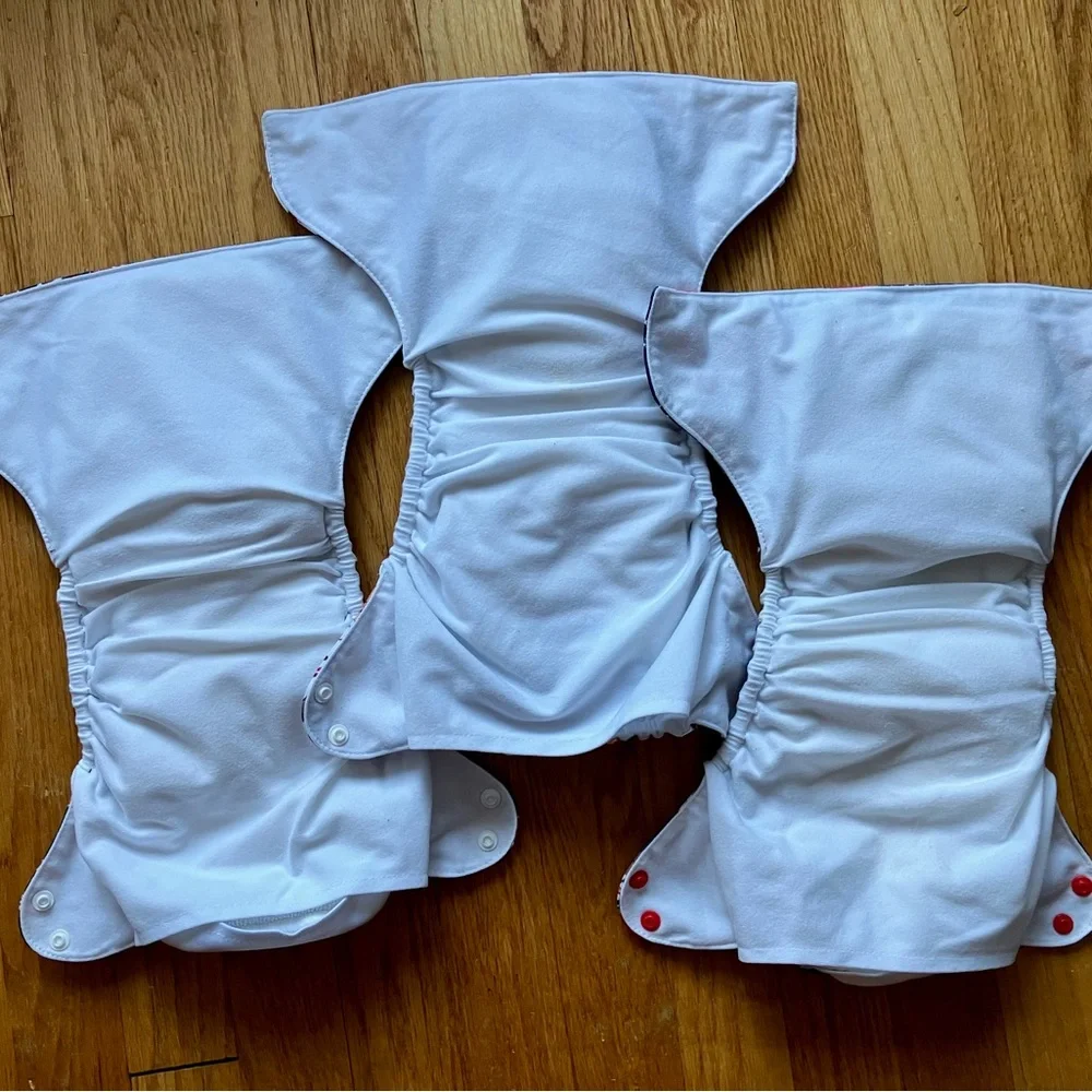 MAMA KOALA Cloth Pocket Diapers Lot of Three Christmas Patterns